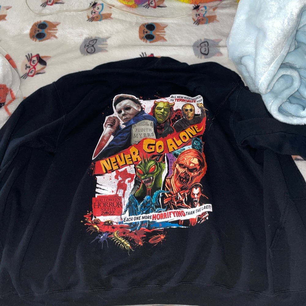 The iconic limited edition Halloween Horror Nights 2022 zip up is my favorite.